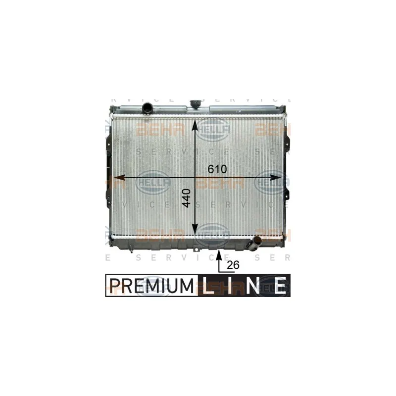 Radiateur, refroidissement du moteur HELLA 8MK 376 763-311