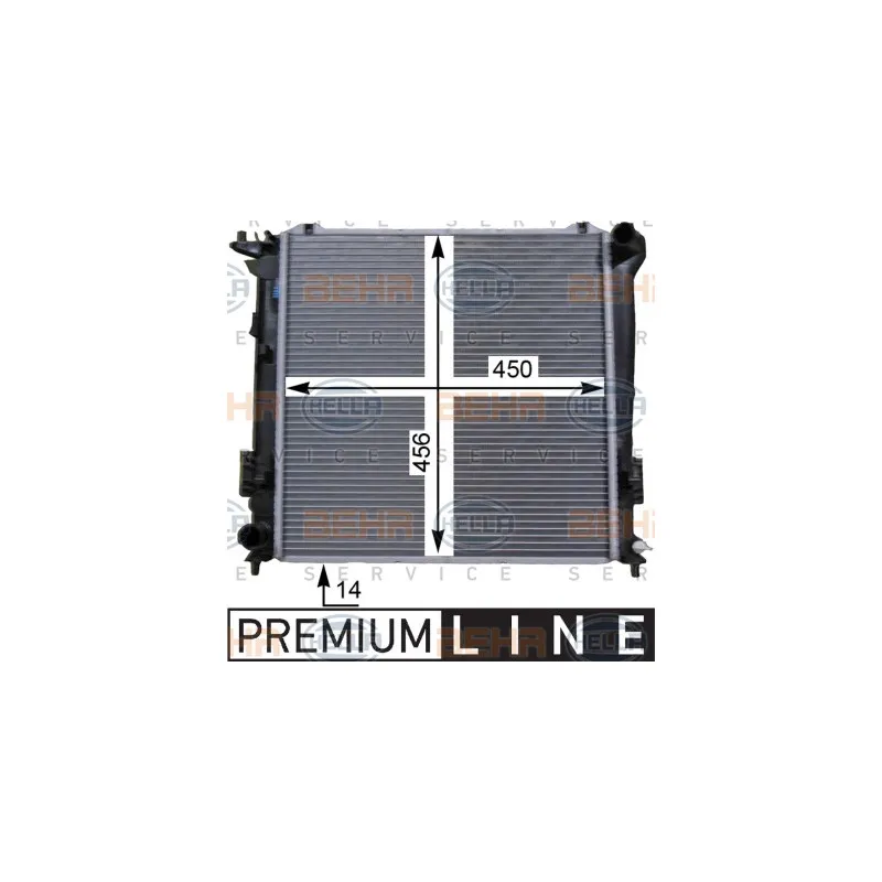 Radiateur, refroidissement du moteur HELLA 8MK 376 763-321