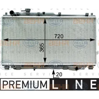 Radiateur, refroidissement du moteur HELLA 8MK 376 763-401