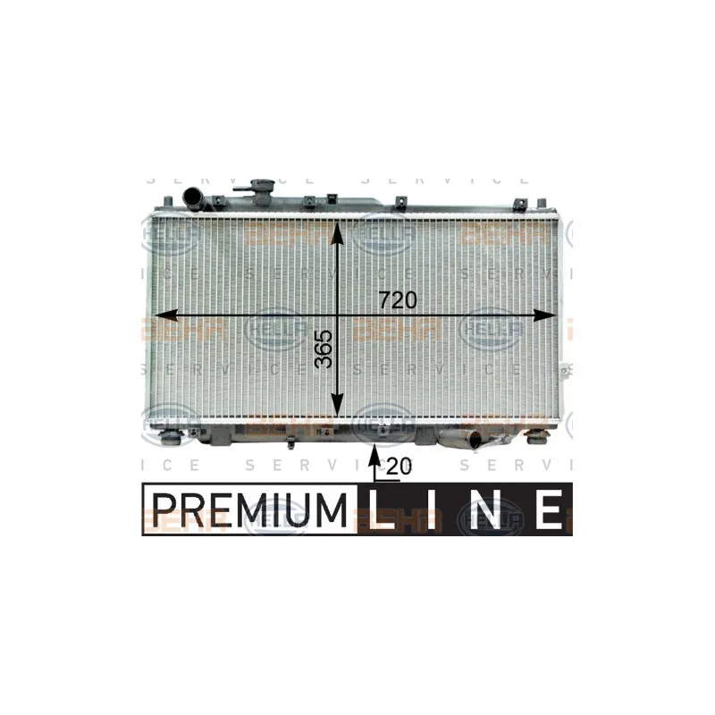 Radiateur, refroidissement du moteur HELLA 8MK 376 763-401