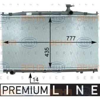 Radiateur, refroidissement du moteur HELLA 8MK 376 763-421