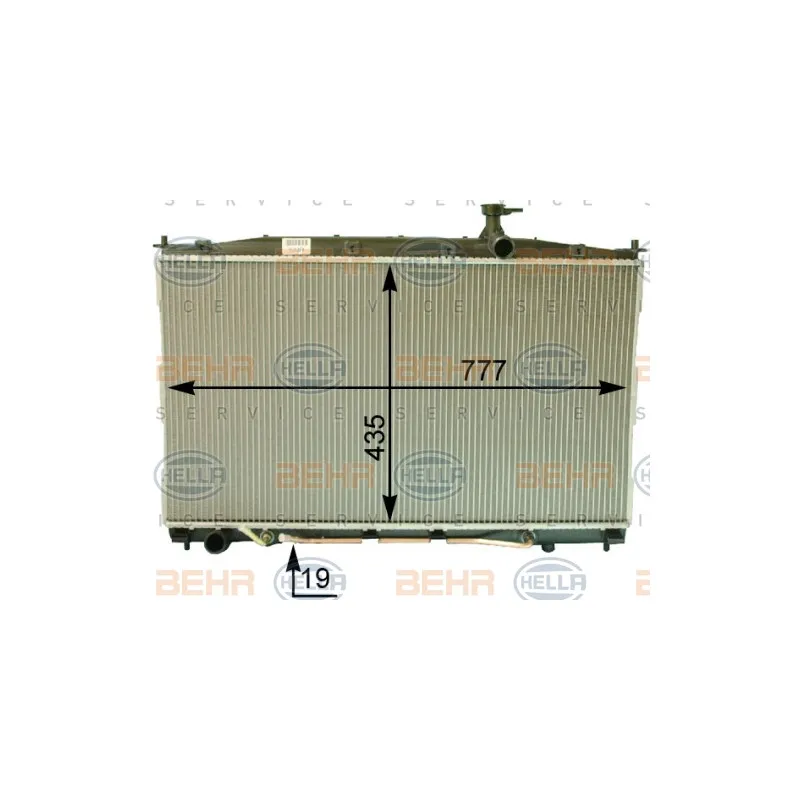 Radiateur, refroidissement du moteur HELLA 8MK 376 763-431