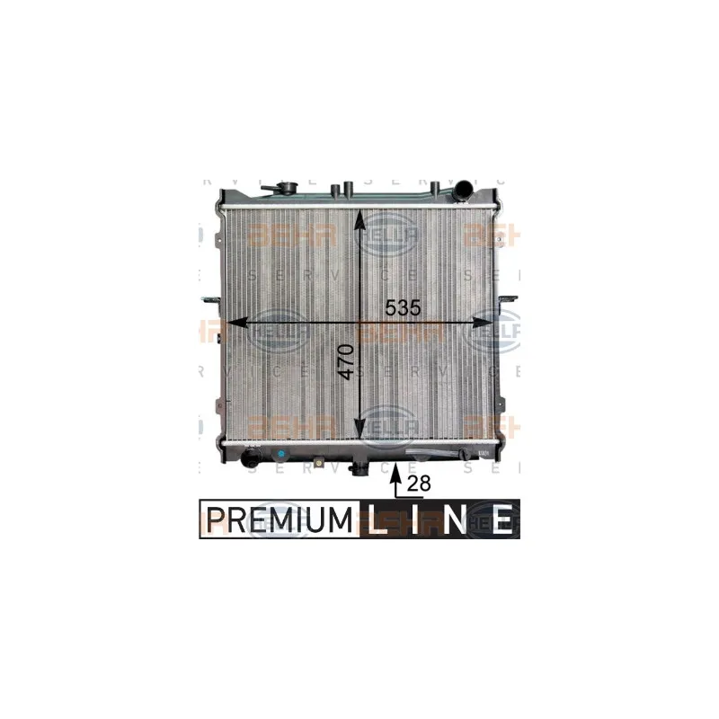 Radiateur, refroidissement du moteur HELLA 8MK 376 763-501