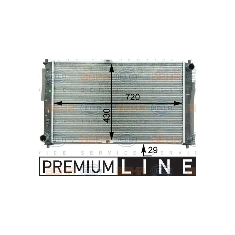 Radiateur, refroidissement du moteur HELLA 8MK 376 763-591