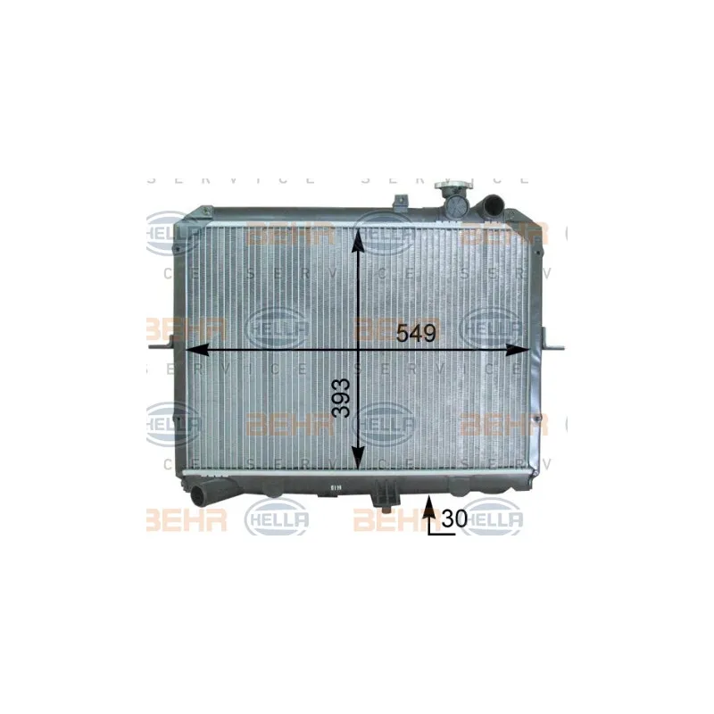 Radiateur, refroidissement du moteur HELLA 8MK 376 763-641