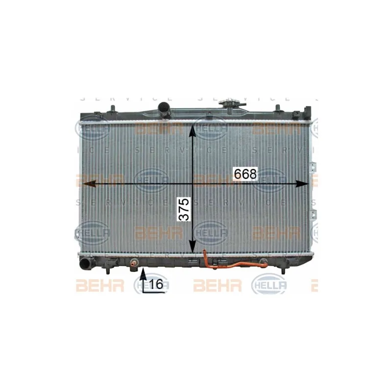 Radiateur, refroidissement du moteur HELLA 8MK 376 763-704