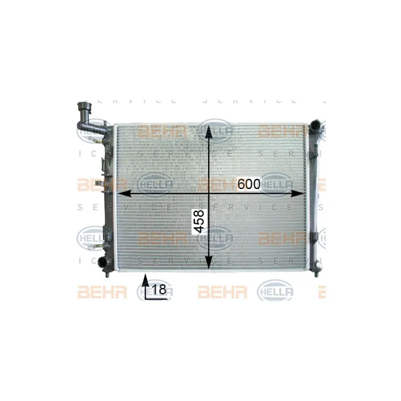 Radiateur, refroidissement du moteur HELLA 8MK 376 763-714