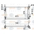 Radiateur, refroidissement du moteur HELLA 8MK 376 764-401 - Visuel 1
