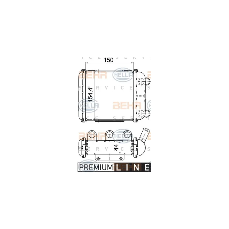 Radiateur, refroidissement du moteur HELLA 8MK 376 765-231