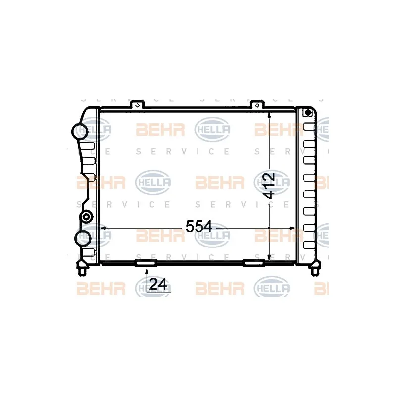 Radiateur, refroidissement du moteur HELLA 8MK 376 766-001