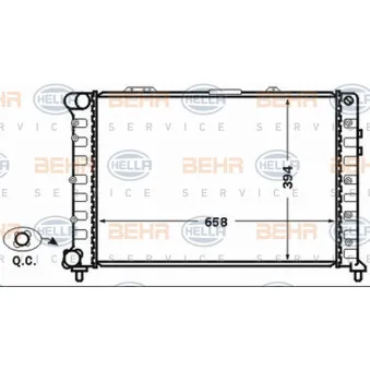 Radiateur, refroidissement du moteur HELLA 8MK 376 766-061