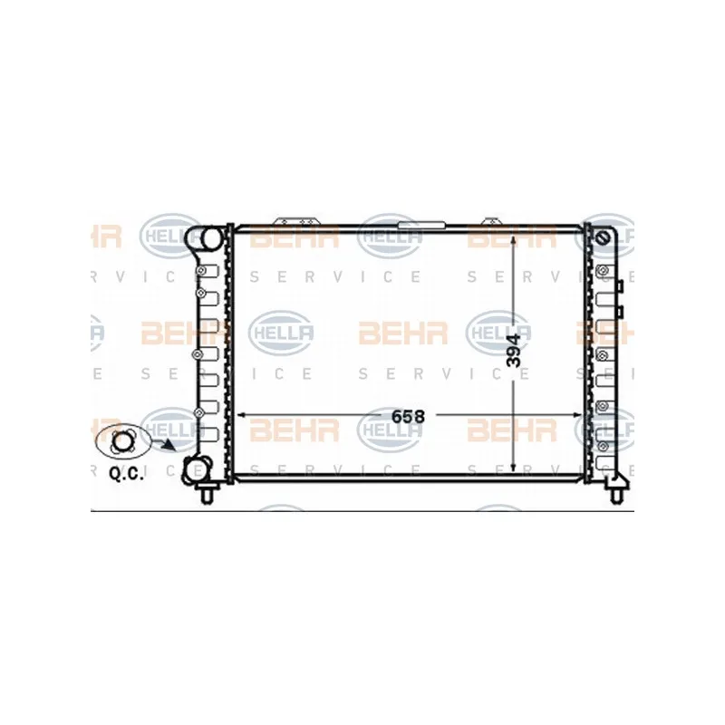 Radiateur, refroidissement du moteur HELLA 8MK 376 766-061