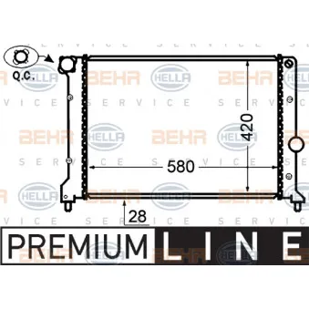 Radiateur, refroidissement du moteur HELLA 8MK 376 766-111