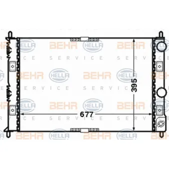 Radiateur, refroidissement du moteur HELLA 8MK 376 766-551