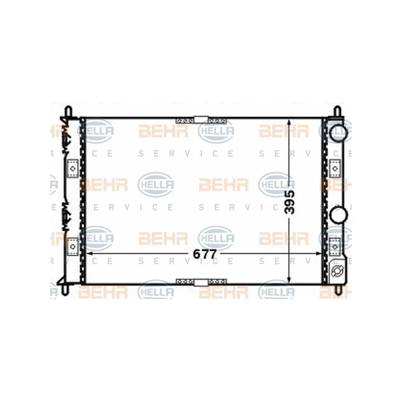 Radiateur, refroidissement du moteur HELLA 8MK 376 766-551