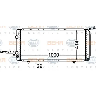 Radiateur, refroidissement du moteur HELLA 8MK 376 766-751