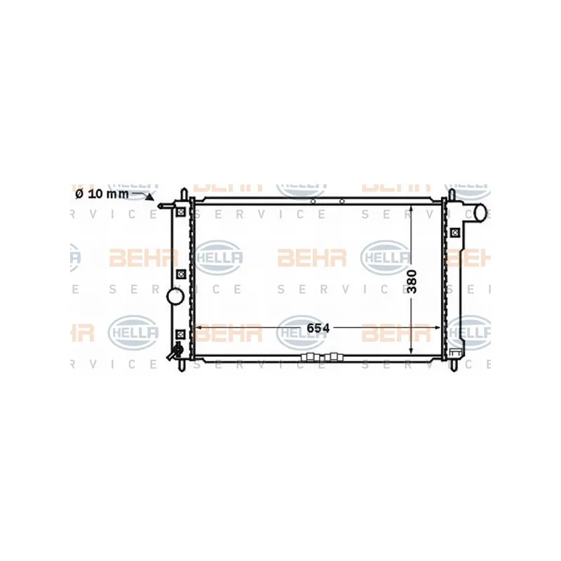 Radiateur, refroidissement du moteur HELLA 8MK 376 767-191
