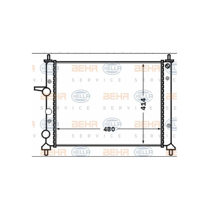 Radiateur, refroidissement du moteur HELLA 8MK 376 767-591