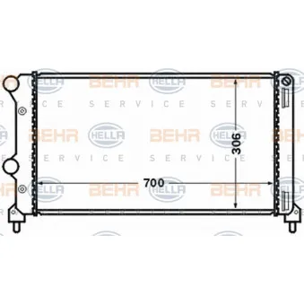 Radiateur, refroidissement du moteur HELLA 8MK 376 767-701