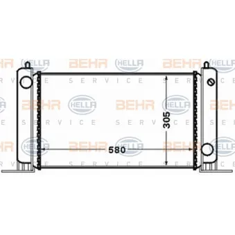 Radiateur, refroidissement du moteur HELLA 8MK 376 767-721