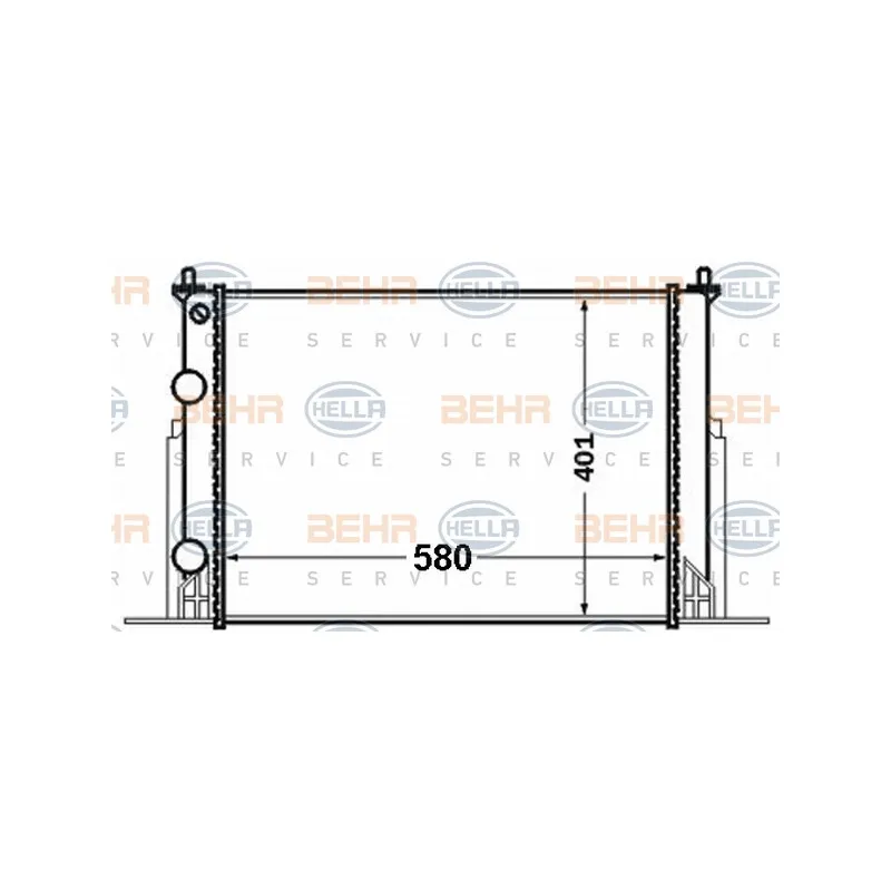 Radiateur, refroidissement du moteur HELLA 8MK 376 767-731