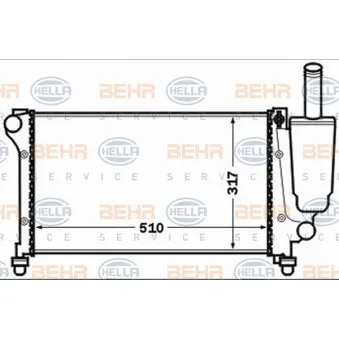 Radiateur, refroidissement du moteur HELLA 8MK 376 767-741
