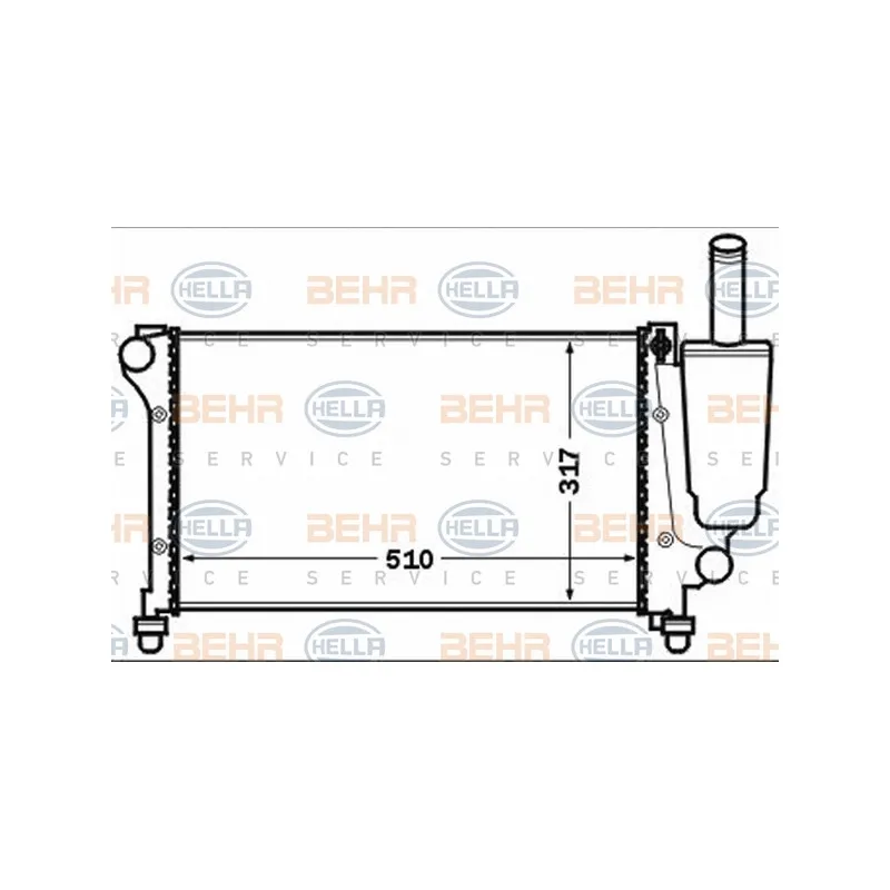 Radiateur, refroidissement du moteur HELLA 8MK 376 767-741