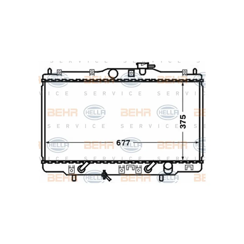 Radiateur, refroidissement du moteur HELLA 8MK 376 768-251