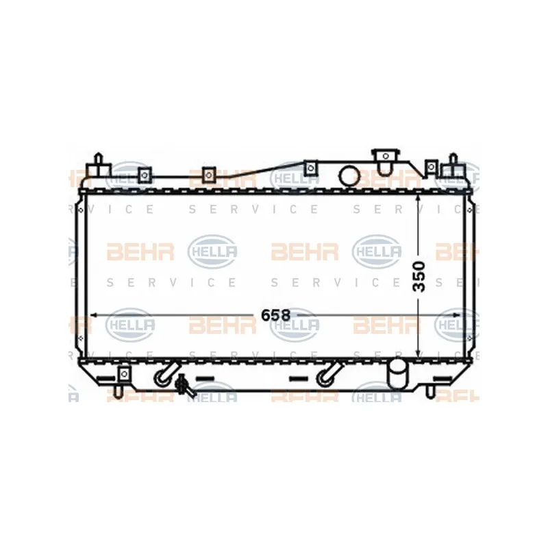 Radiateur, refroidissement du moteur HELLA 8MK 376 768-301