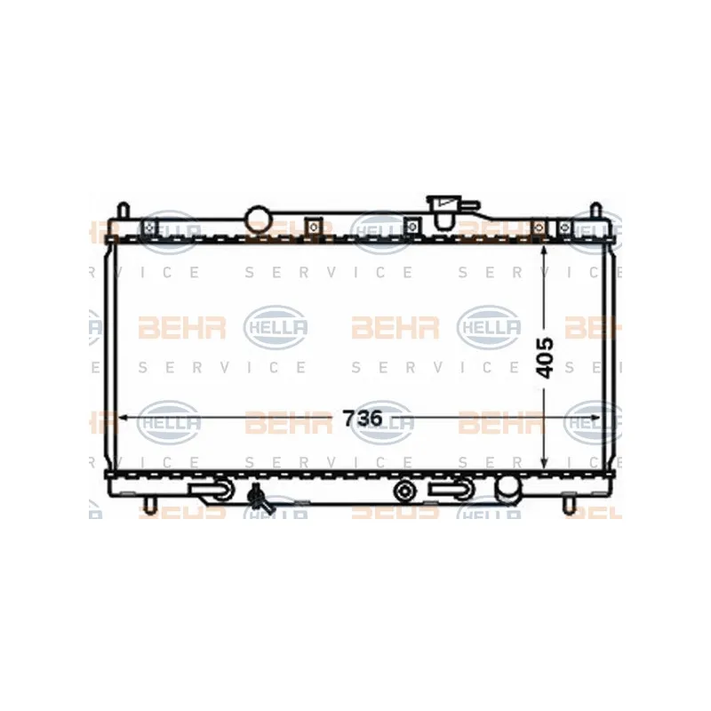 Radiateur, refroidissement du moteur HELLA 8MK 376 768-321