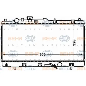 Radiateur, refroidissement du moteur HELLA 8MK 376 769-591