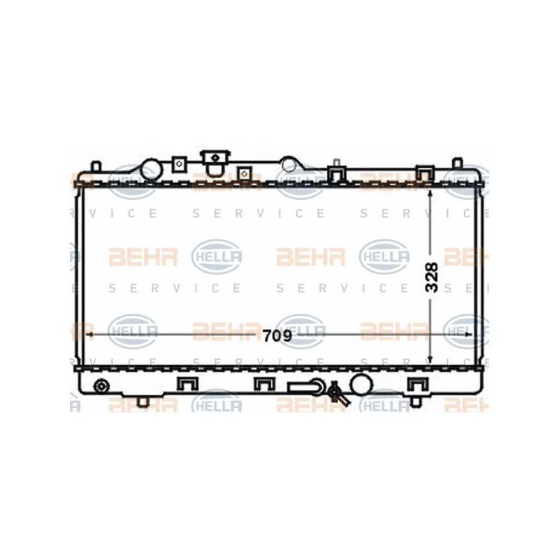 Radiateur, refroidissement du moteur HELLA 8MK 376 769-591