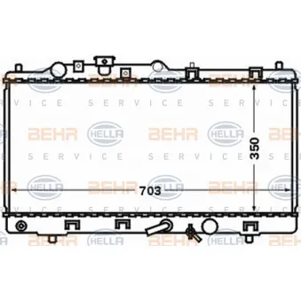 Radiateur, refroidissement du moteur HELLA 8MK 376 769-631