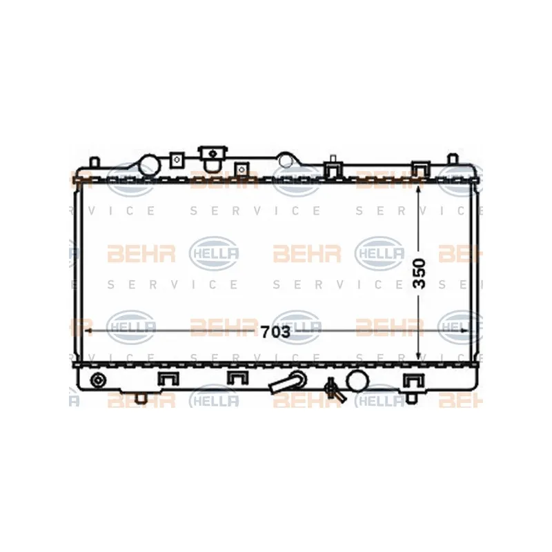 Radiateur, refroidissement du moteur HELLA 8MK 376 769-631