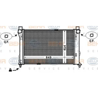 Radiateur, refroidissement du moteur HELLA 8MK 376 769-751