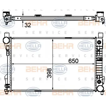 Radiateur, refroidissement du moteur HELLA 8MK 376 769-771