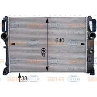 Radiateur, refroidissement du moteur HELLA 8MK 376 769-791