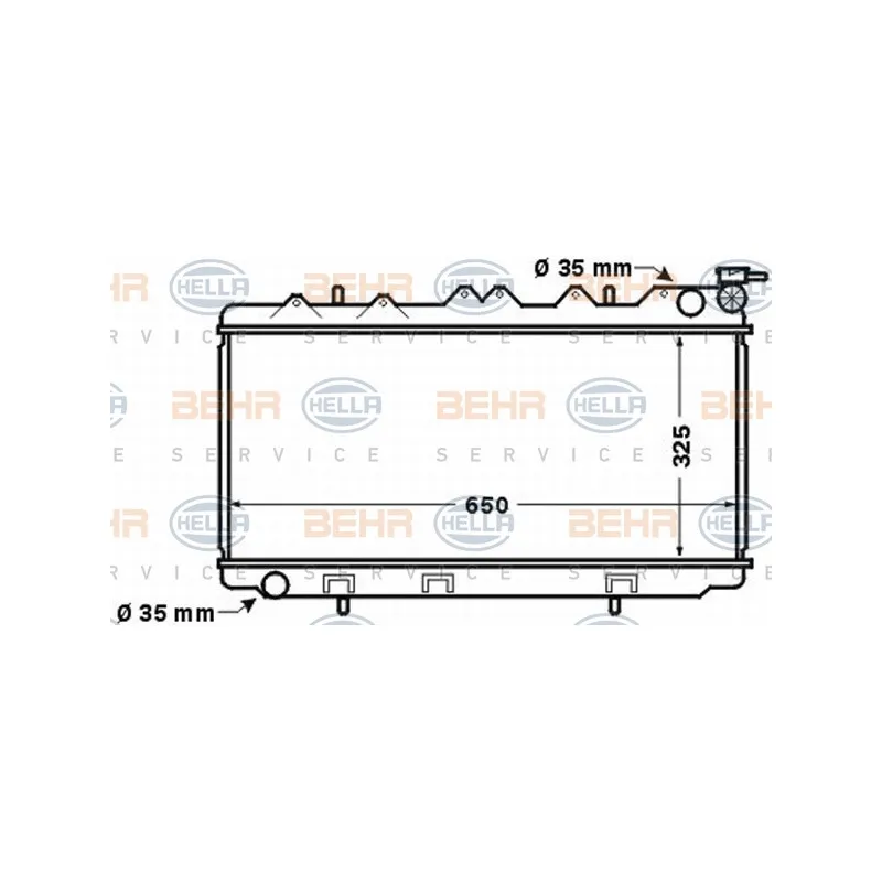 Radiateur, refroidissement du moteur HELLA 8MK 376 770-461