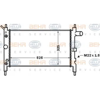 Radiateur, refroidissement du moteur HELLA 8MK 376 771-051