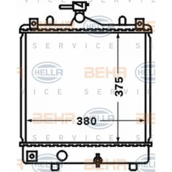 Radiateur, refroidissement du moteur HELLA 8MK 376 771-161