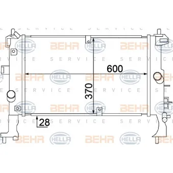 Radiateur, refroidissement du moteur HELLA 8MK 376 771-241