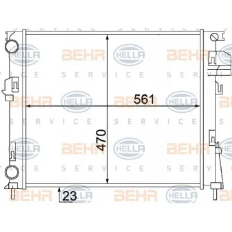 Radiateur, refroidissement du moteur HELLA 8MK 376 771-761