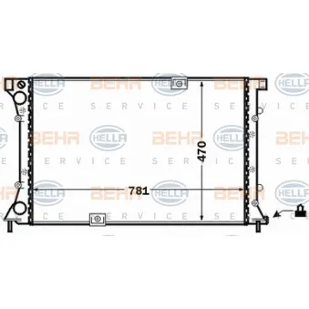 Radiateur, refroidissement du moteur HELLA 8MK 376 771-771