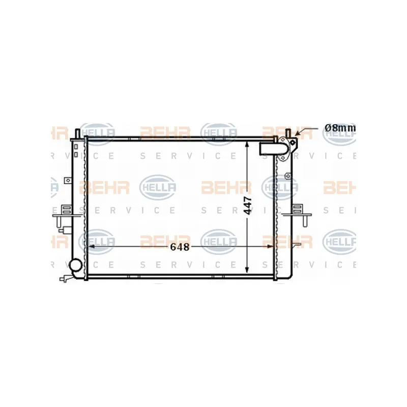 Radiateur, refroidissement du moteur HELLA 8MK 376 772-211