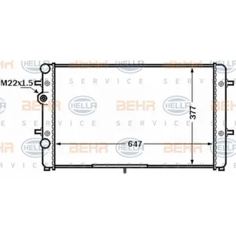 Radiateur, refroidissement du moteur HELLA 8MK 376 772-501