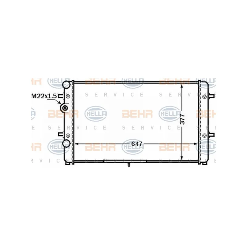Radiateur, refroidissement du moteur HELLA 8MK 376 772-501