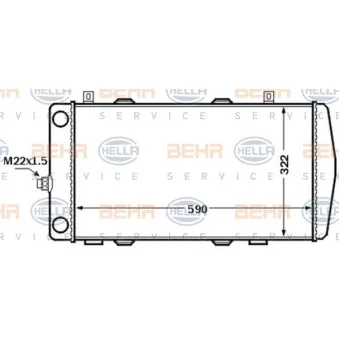 Radiateur, refroidissement du moteur HELLA 8MK 376 772-511