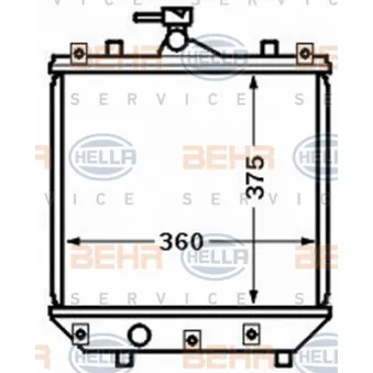 Radiateur, refroidissement du moteur HELLA 8MK 376 772-781