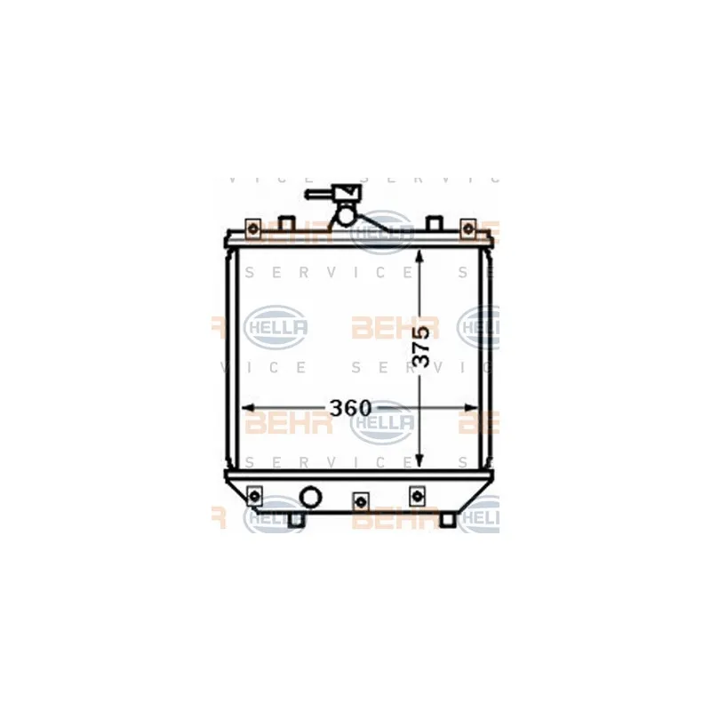 Radiateur, refroidissement du moteur HELLA 8MK 376 772-781