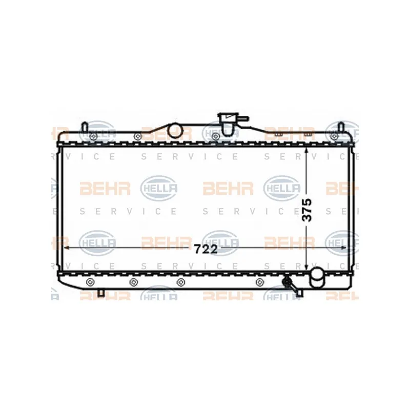 Radiateur, refroidissement du moteur HELLA 8MK 376 773-261